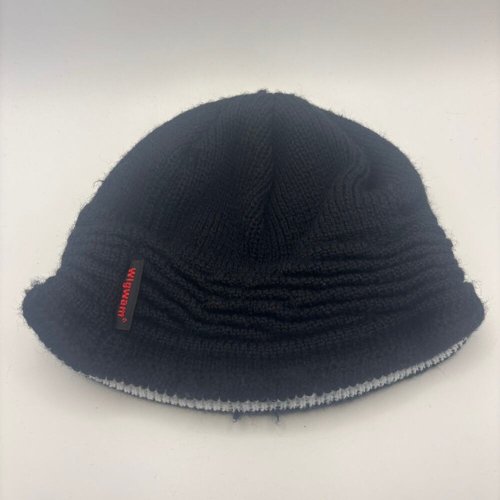 Wigwam Black Knit Beanie Watch Cap Skull Cap Winter Hat USA Made Unisex Warm